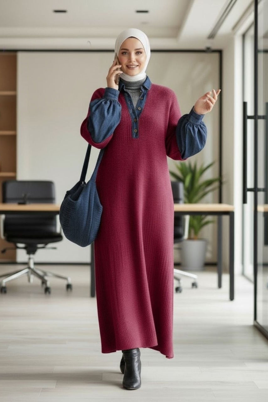 Knit Dress - Red