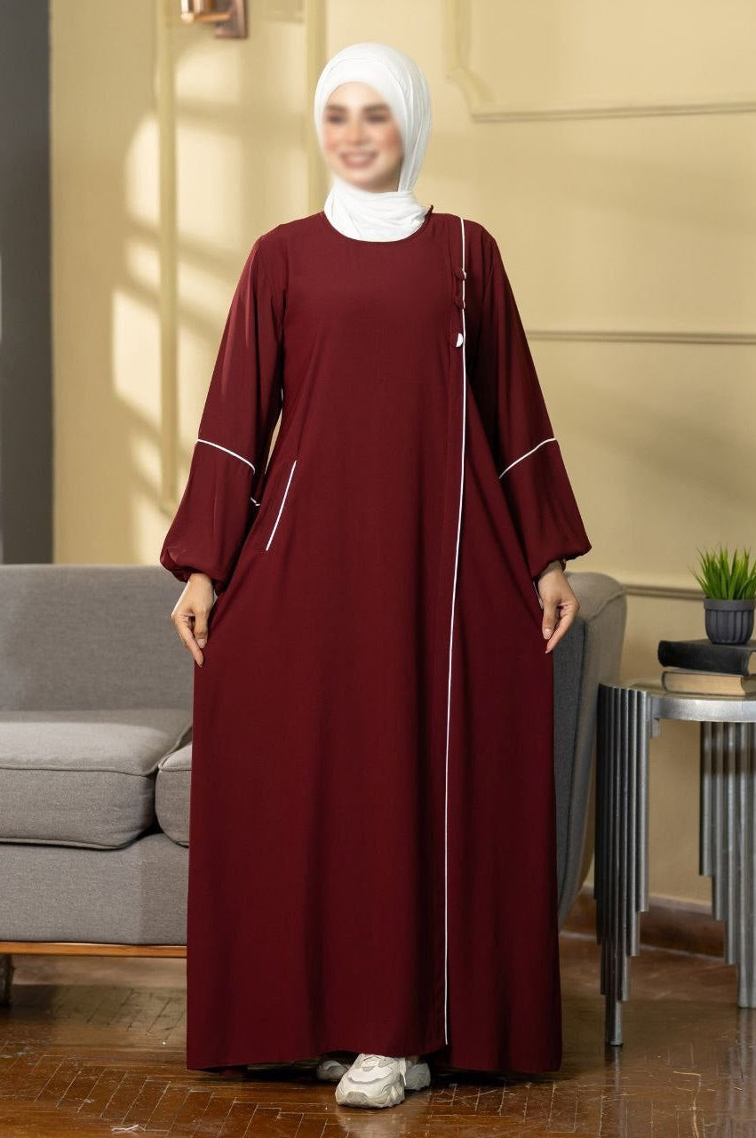 Puffed Sleeves Abaya (7 Colors)