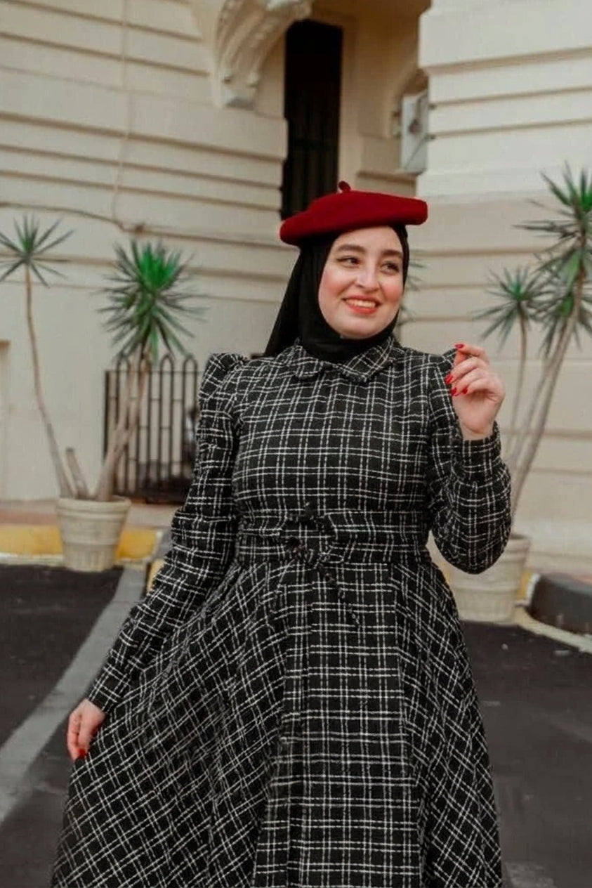 Checkered Flare Dress