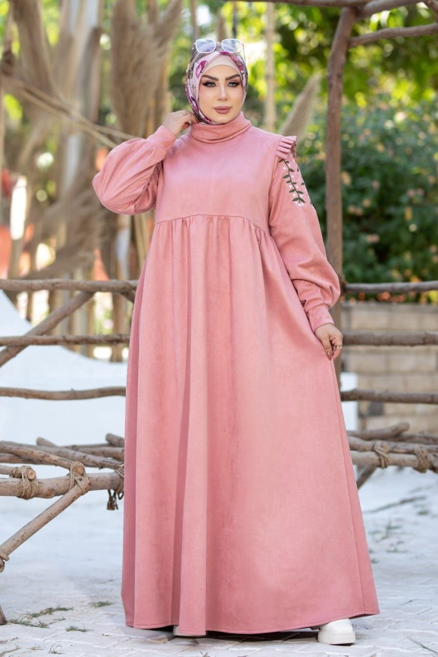 Embroided Sleeves Dress