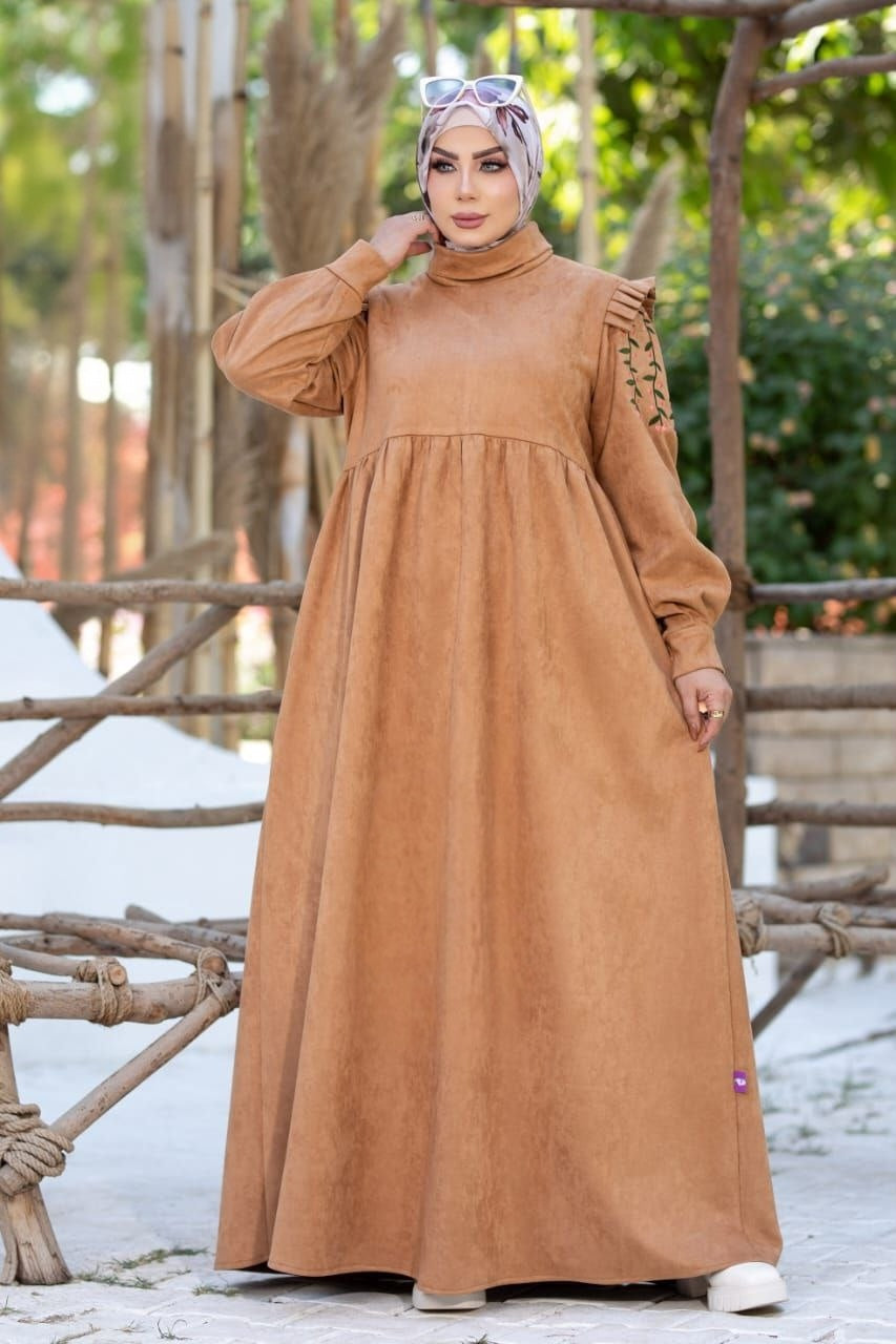 Embroided Sleeves Dress