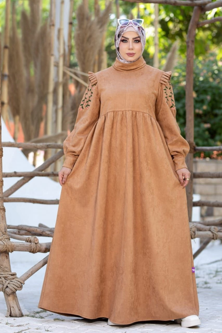 Embroided Sleeves Dress