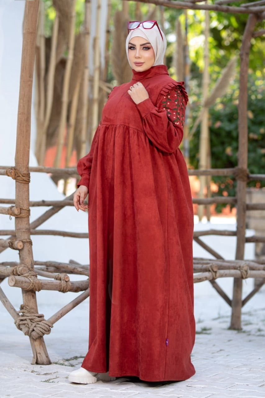 Embroided Sleeves Dress