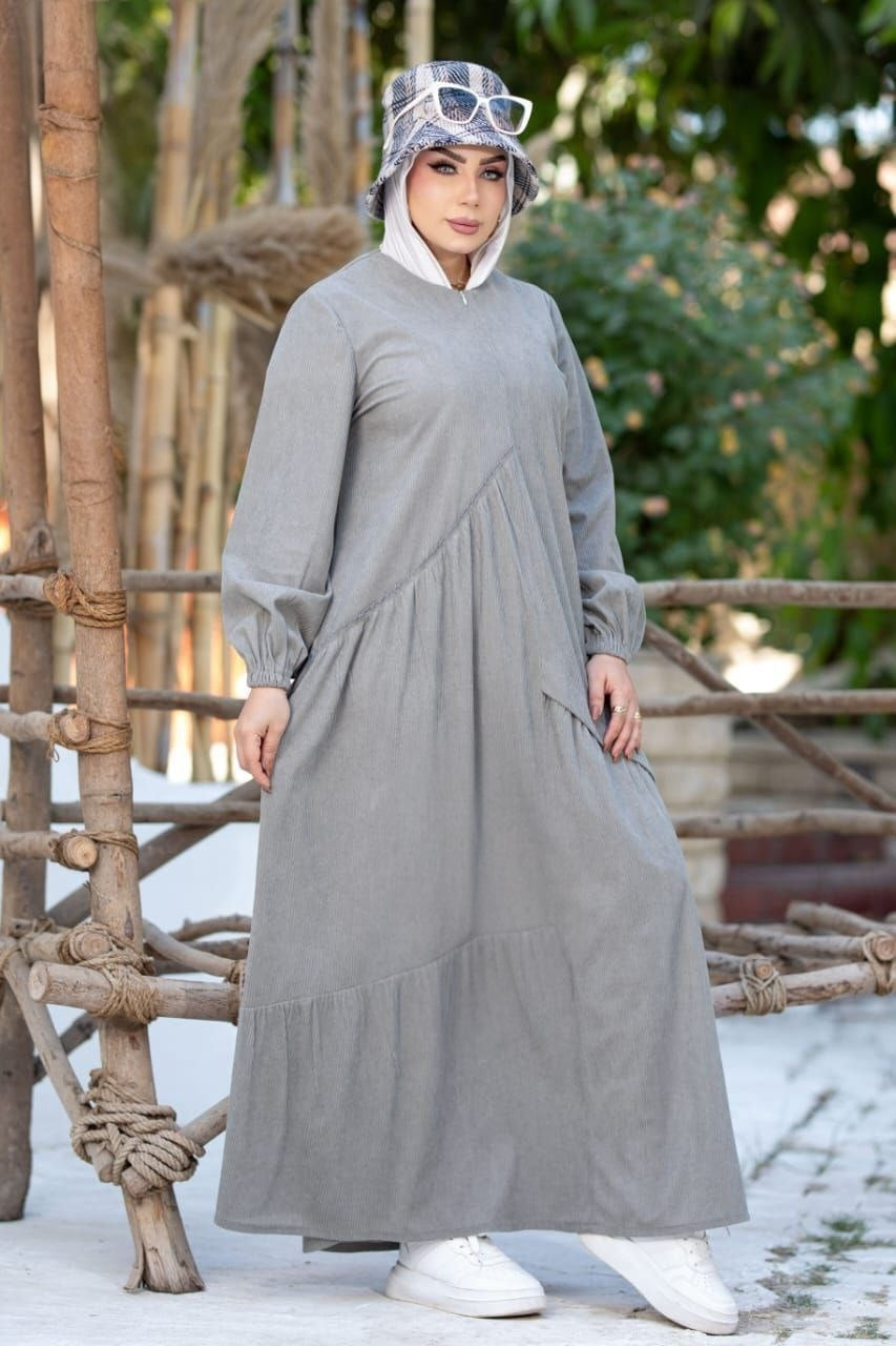 Rib Velvet Dress
