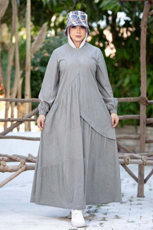 Rib Velvet Dress