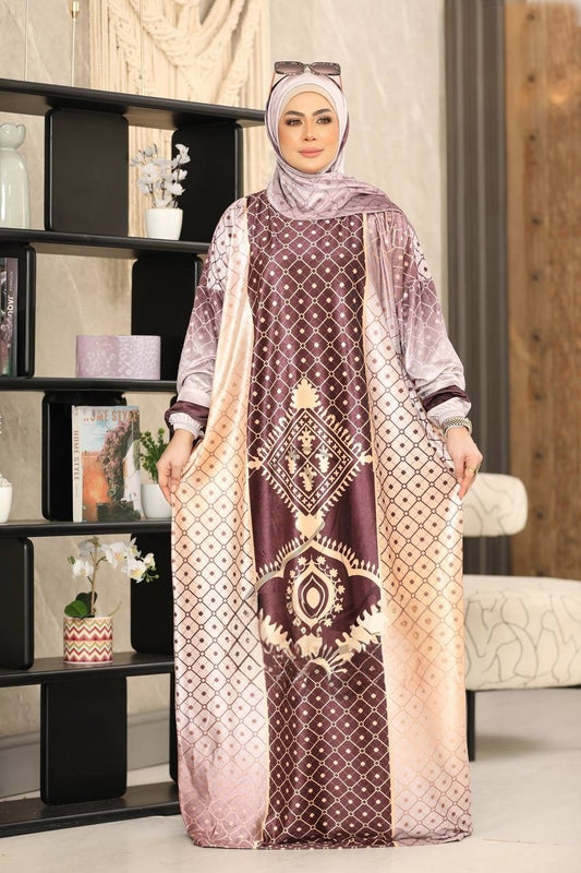 Printed Winter Prayer Dress 1