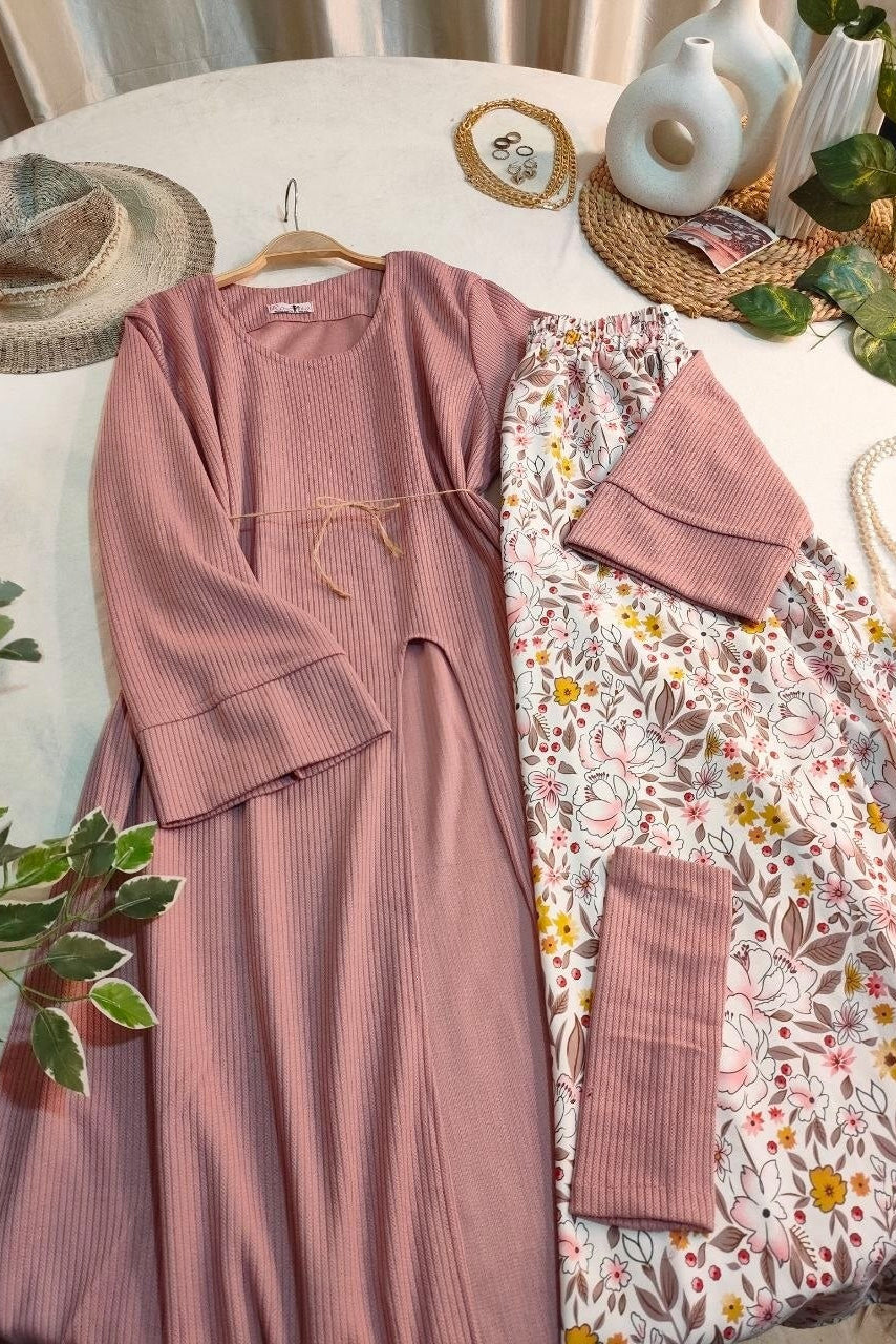Three Pieces Skirt Set - Pink