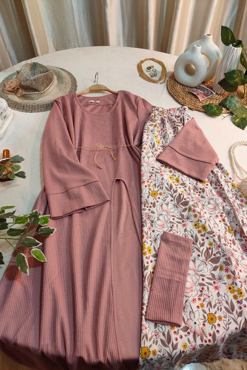 Three Pieces Skirt Set - Pink