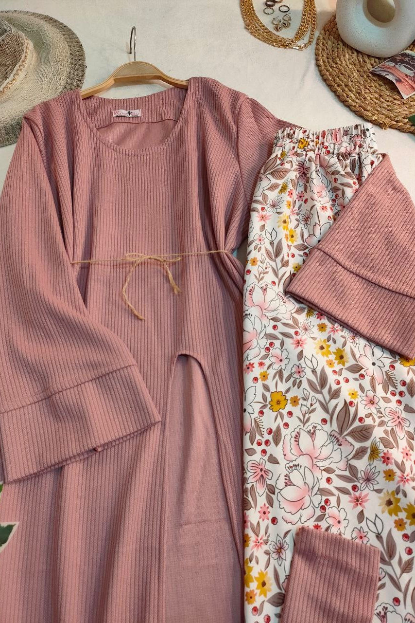 Three Pieces Skirt Set - Pink