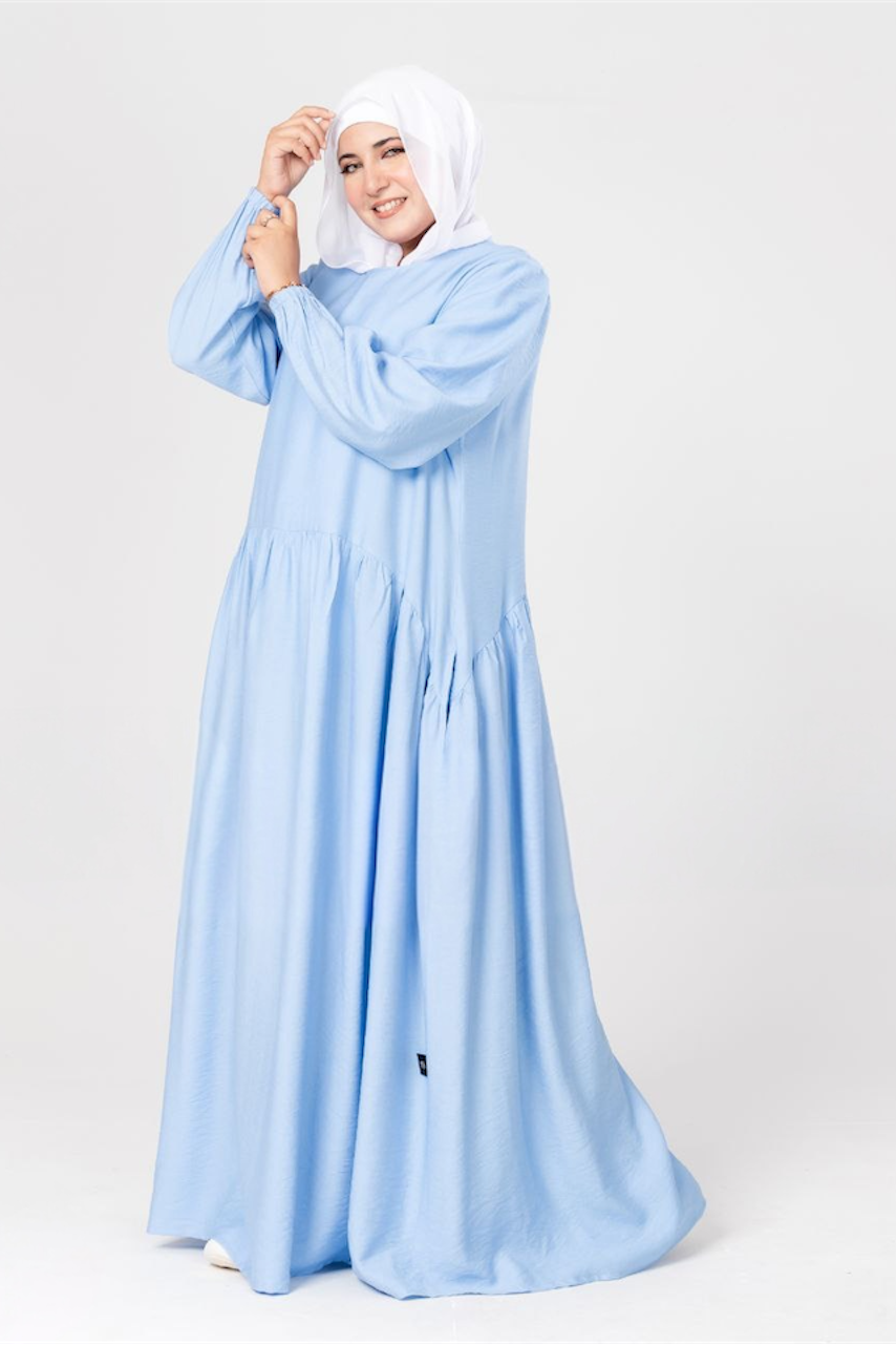 Pleated Plain Dress