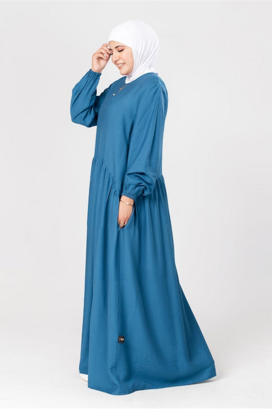 Pleated Plain Dress