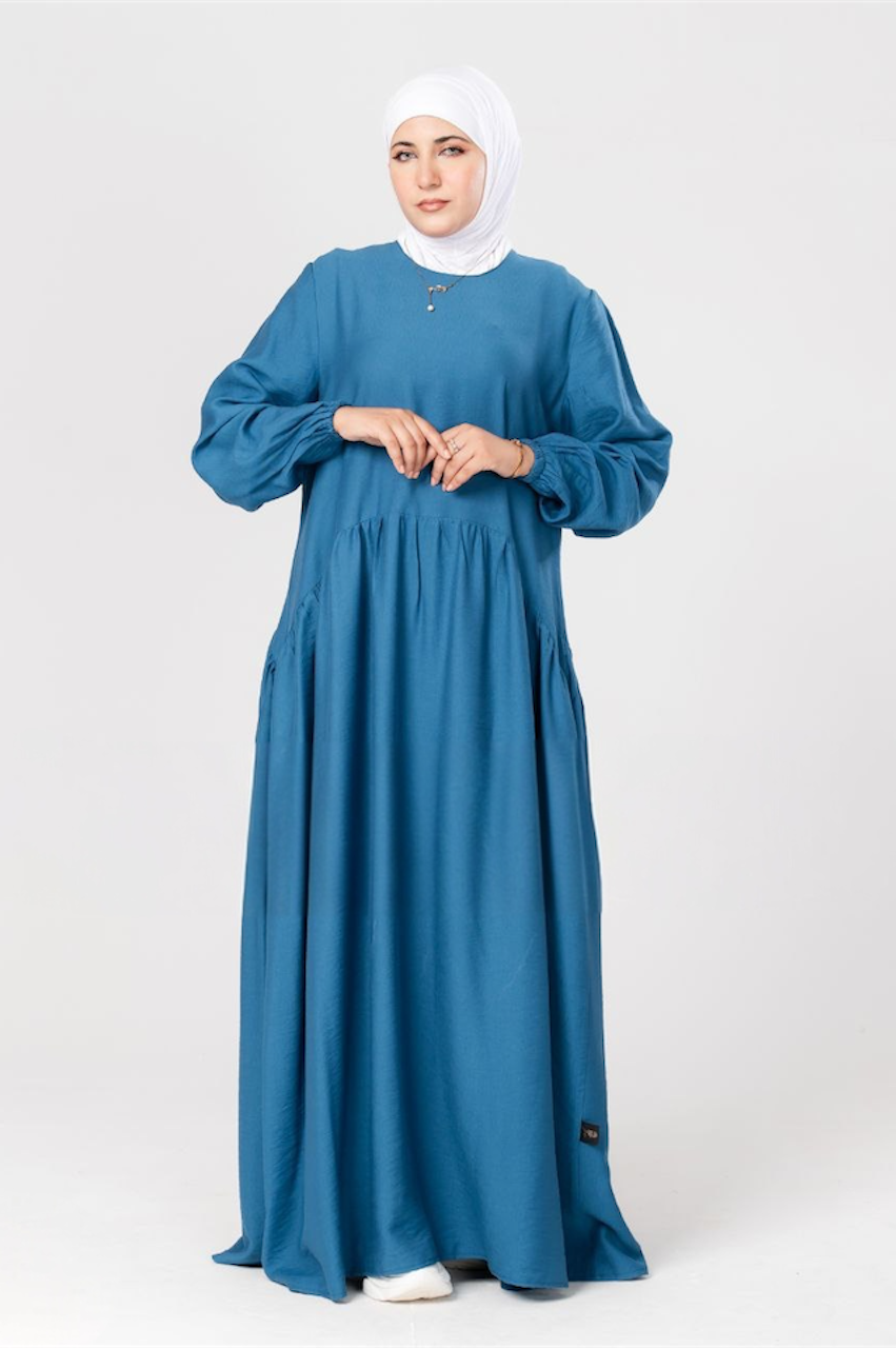 Pleated Plain Dress