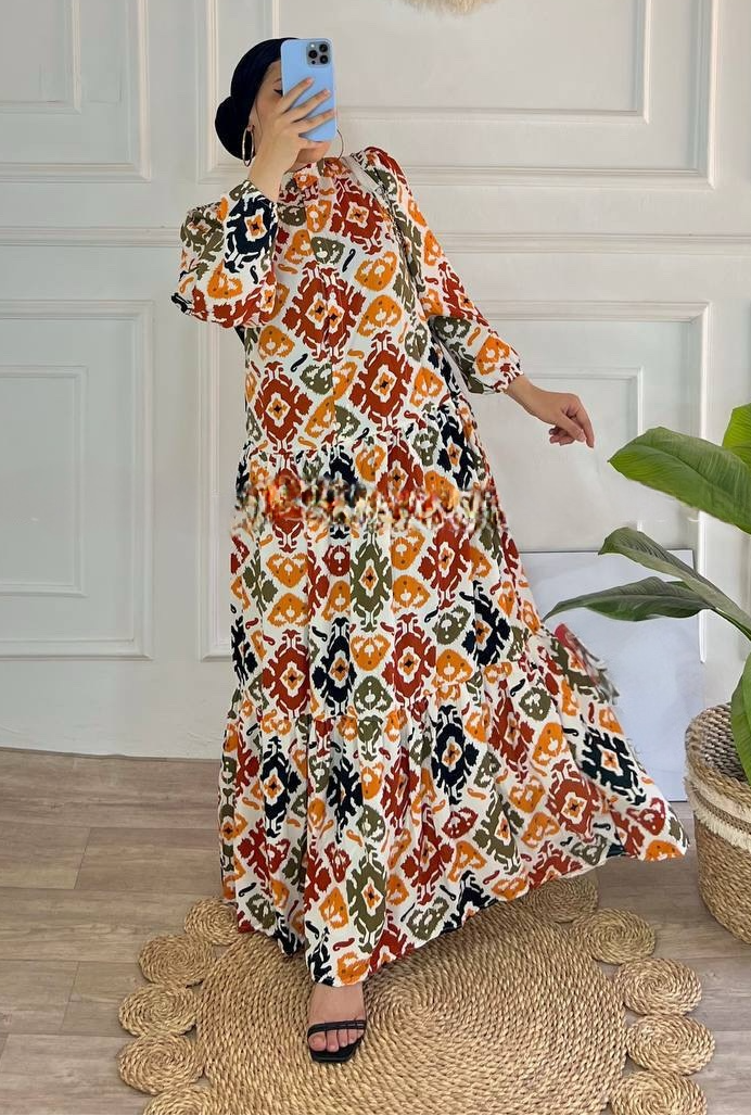 Layered Printed Dress