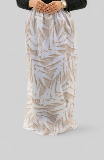 Beige Printed Portable Prayer Skirt