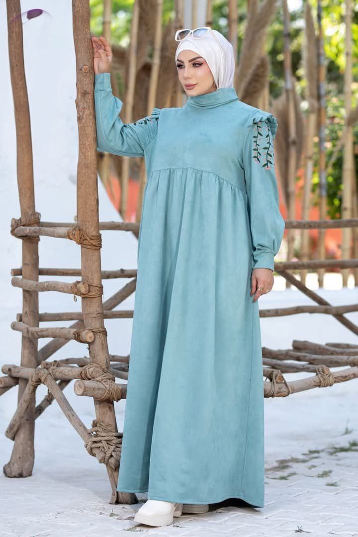 Embroided Sleeves Dress