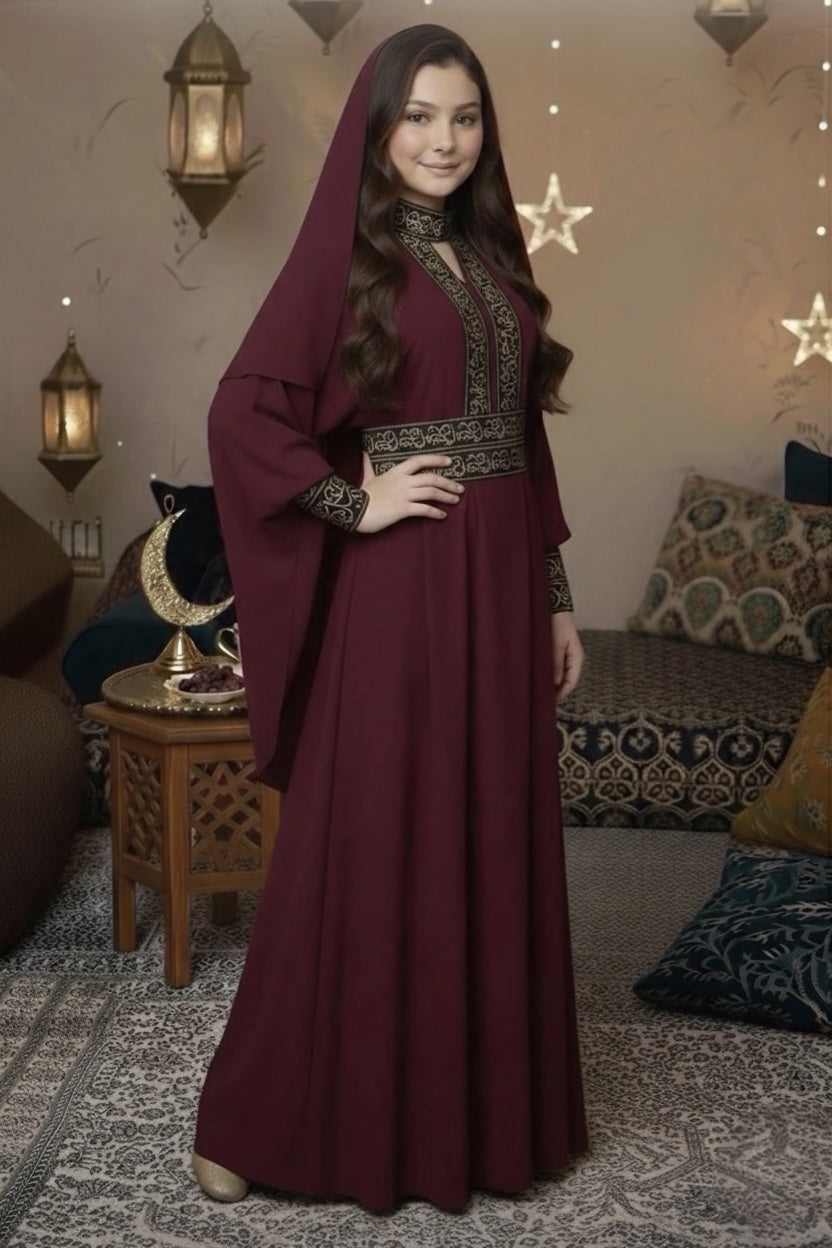 Girls Abaya With Belt
