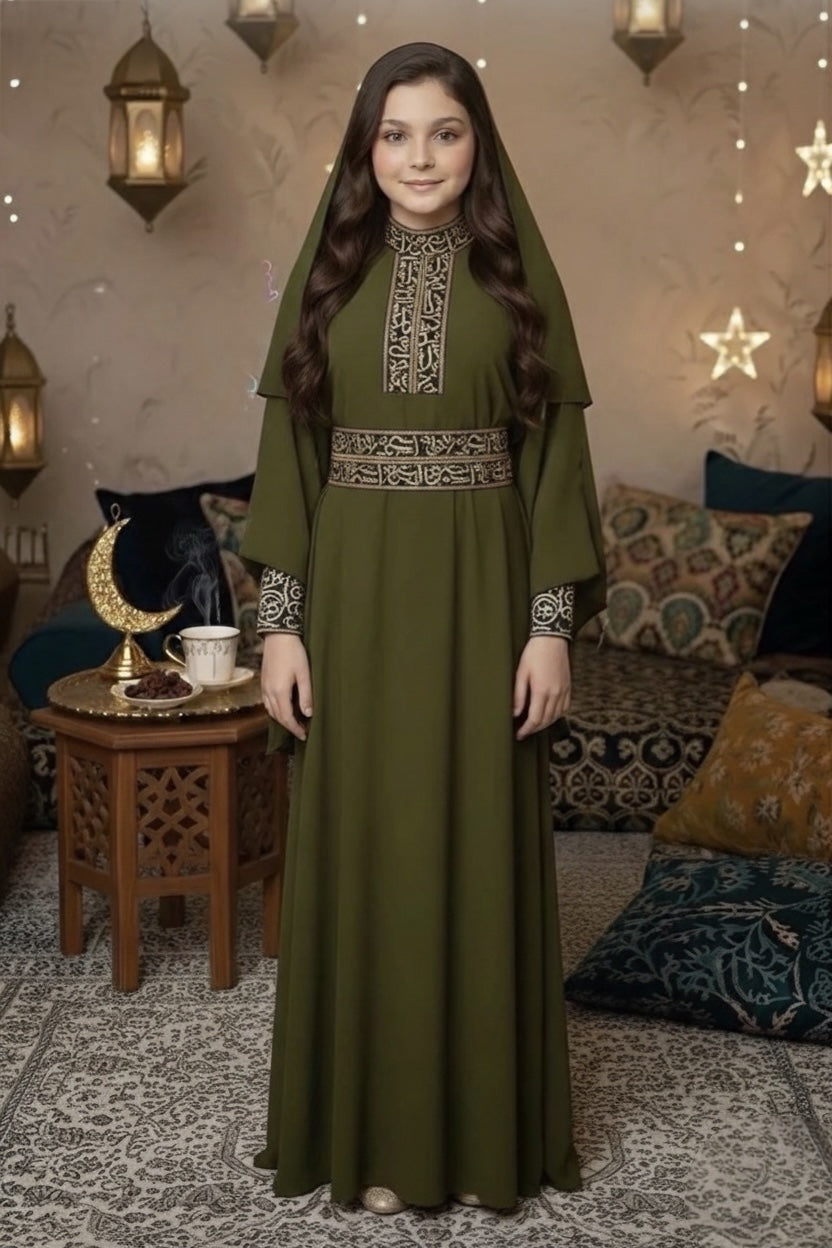 Girls Abaya With Belt